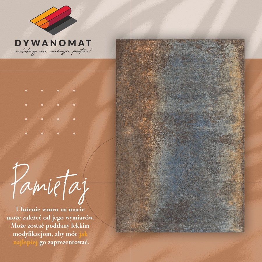 Mata winylowa do przedpokoju zardzewiała blacha, dywan PCV industrialny wewnętrzny 140x210 cm – Tulup - 3