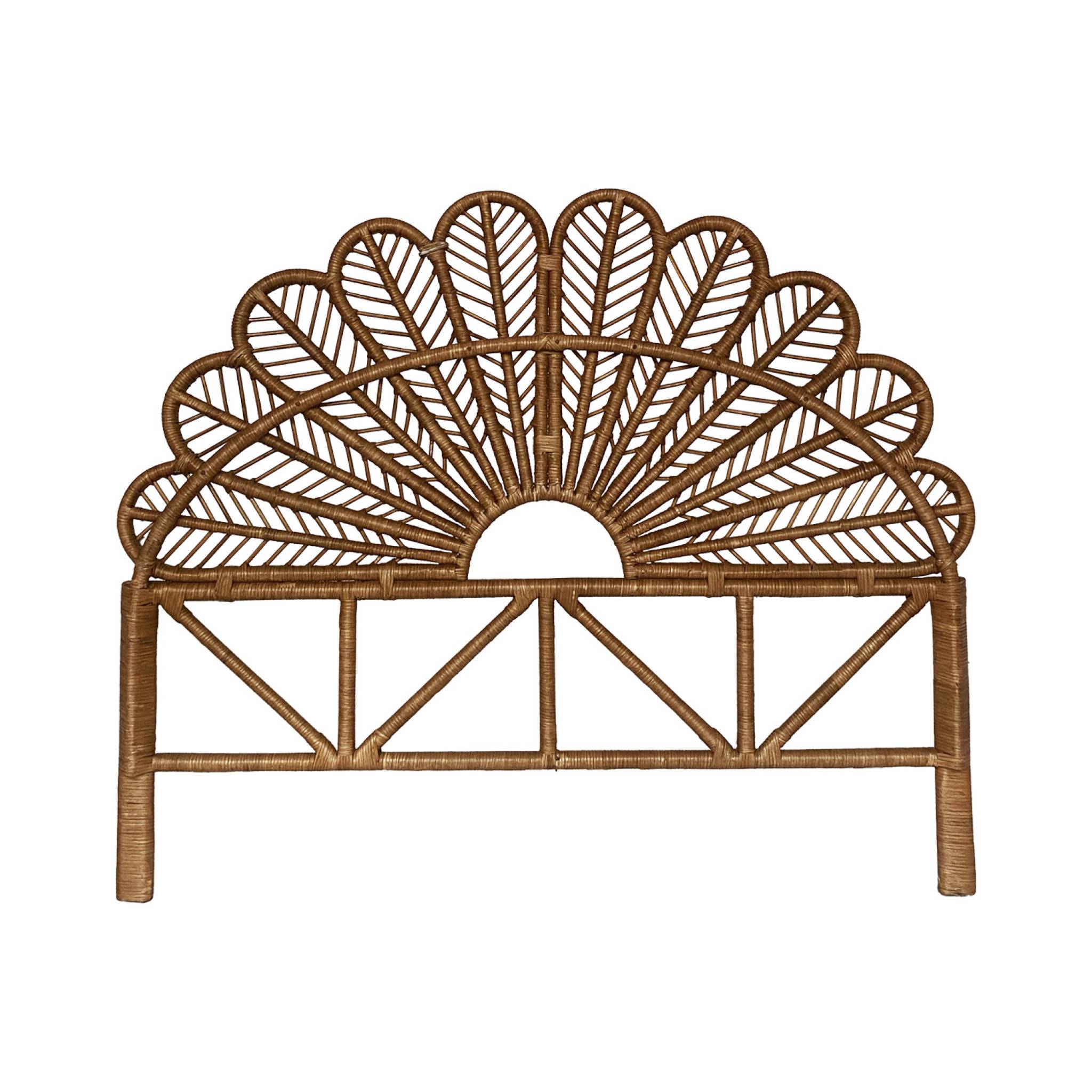 Tête de lit en rotin naturel L 160 x P6 x H130cm ANGGUN - 3