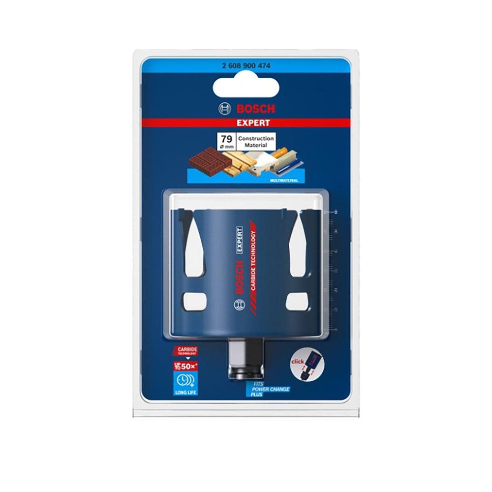 Wiertło koronowe Bosch Expert Construction Material 79 mm zęby z węglika projekt funkcjonalny