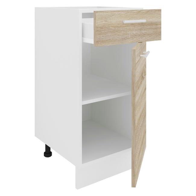 VCM Armoire De Cuisine Largeur 60 Cm Armoire Haute Cuisine Meuble De Cuisine Esilo Blanc Chene Sonoma VCM Armoire De Cuisine Largeur 60 Cm Armoire Haute Cuisine Meuble De Cuisine Esilo Blanc Chene Sonoma