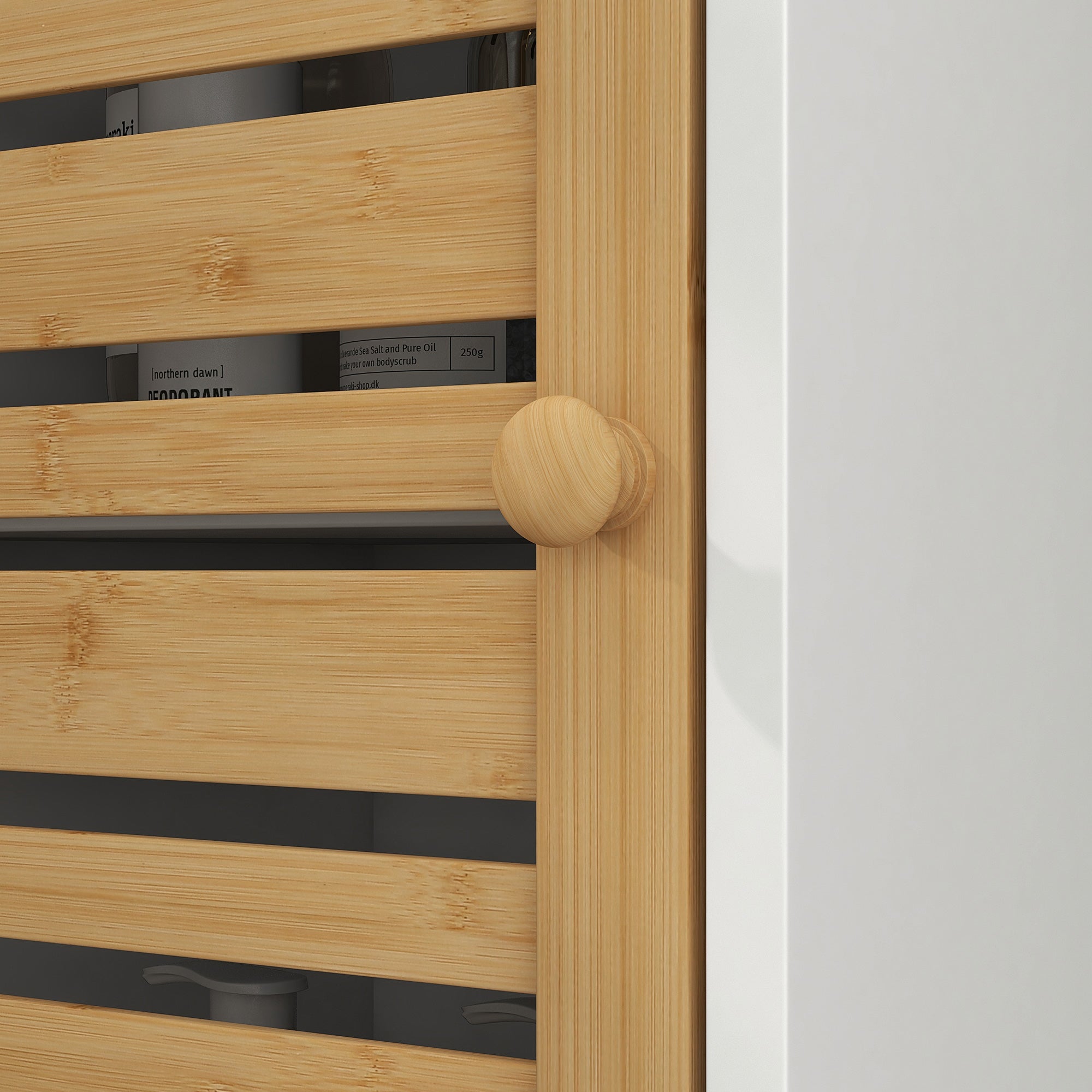 Meuble colonne salle de bain MDF blanc HOMCOM - 8