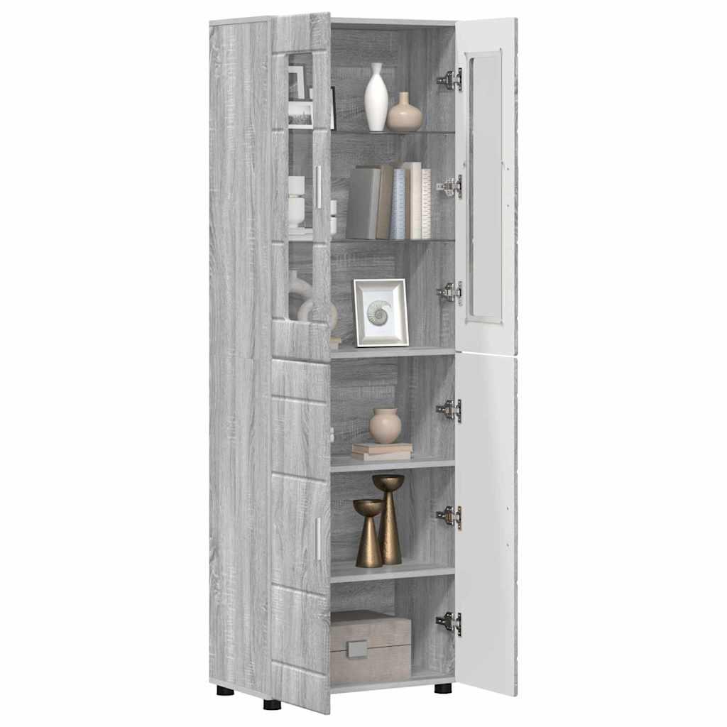 Armoire Haut de rangement - Armoire De Chambre avec étagère Gris Sonoma 60 x 35 x 182 cm - 3