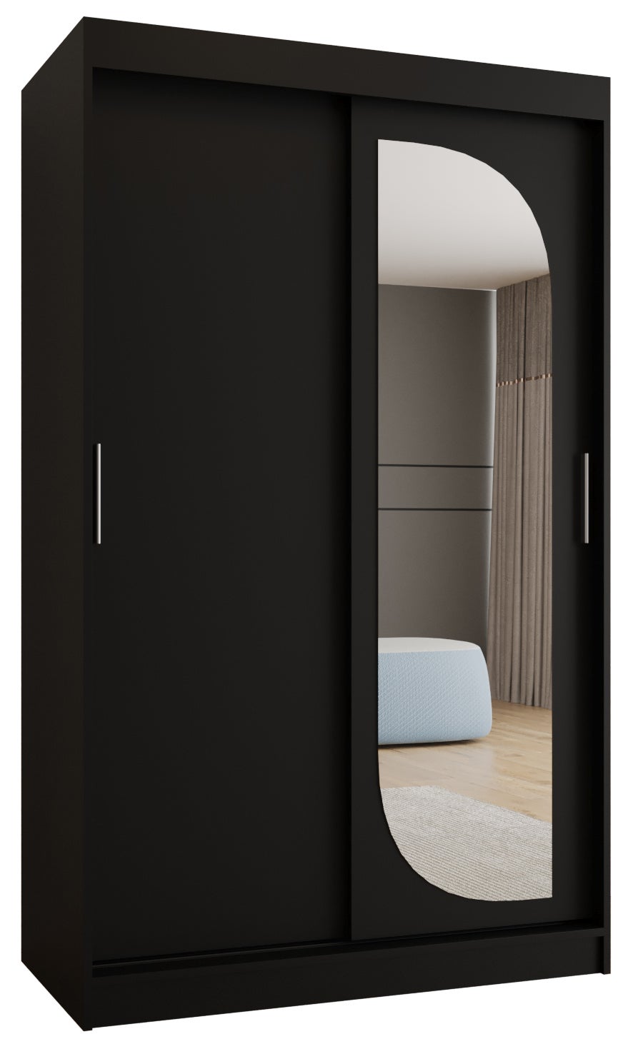 Szafa przesuwna garderoba LUCY 120 x 62 x 200 cm Czarny - Abiks Meble