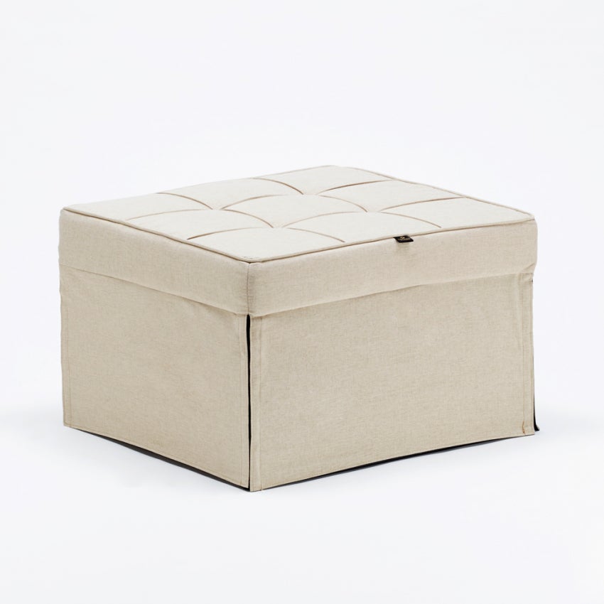 Pouf poltrona letto pieghevole in tessuto Sweet Relax - Beige - 3