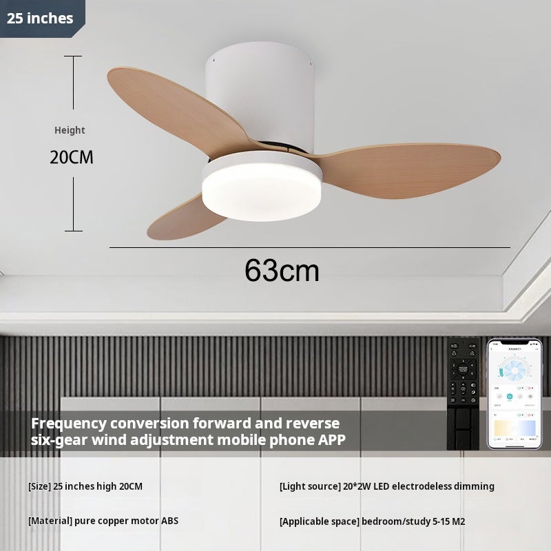 Ventilateur de plafond avec lumière, télécommande/contrôle par application, 6 vitesses de ventilation, minuterie, gradation continue (63 cm) - 4