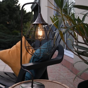 Lanterne solaire Mira - blanc chaud - ampoule filament - fixe - Extérieur - Chromex