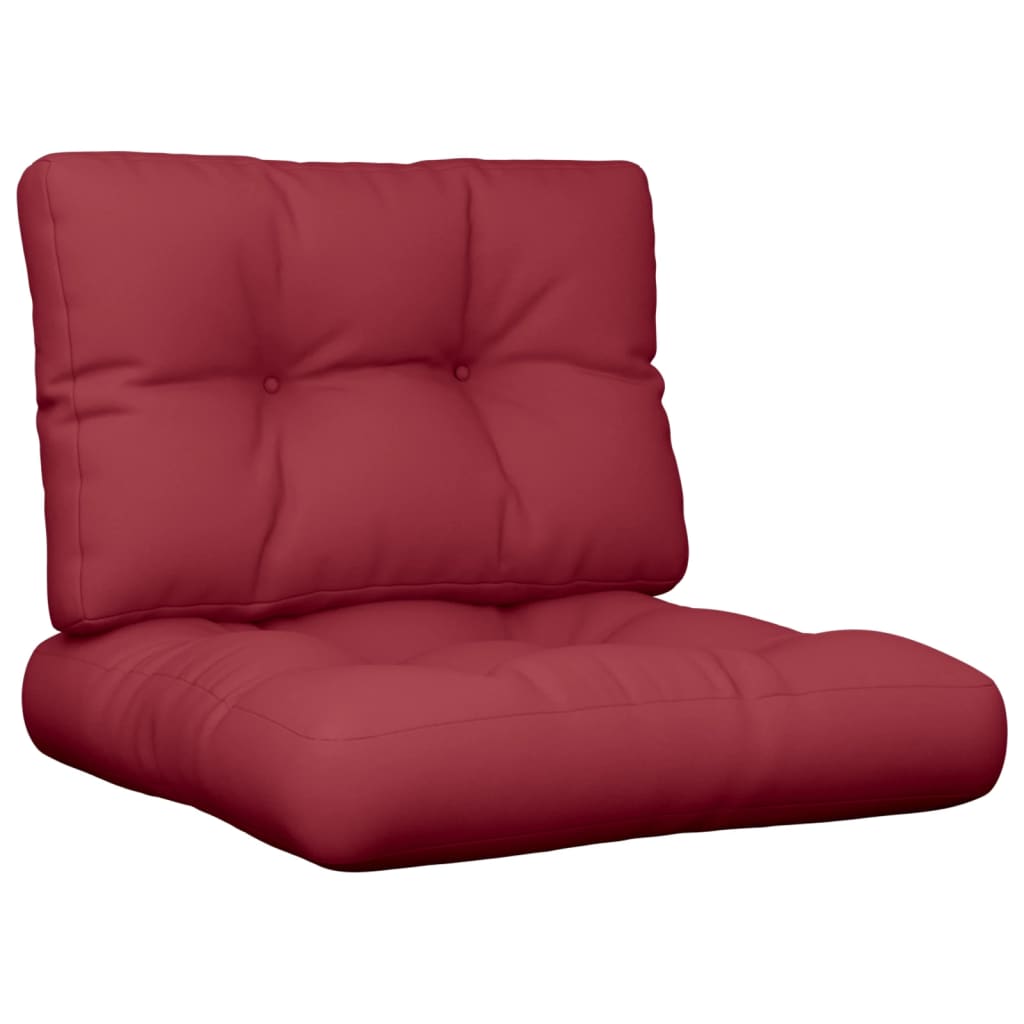 Maison Exclusive - Cojines para palets 2 unidades tela rojo tinto - 2