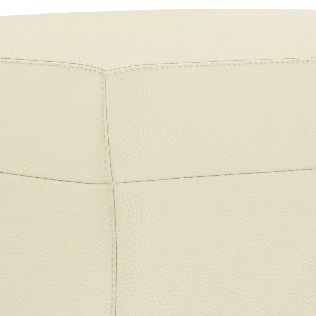 Repousa-pés em pele sintética creme 70x55x41 cm - 5