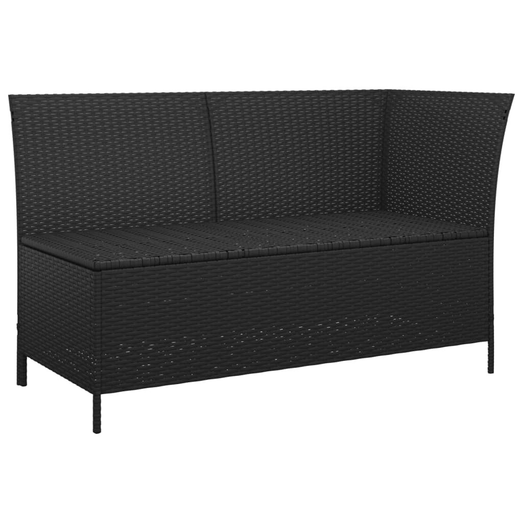 Maison Exclusive - Set Divani da Giardino 3 pz con Cuscini Nero in Polyrattan - 6