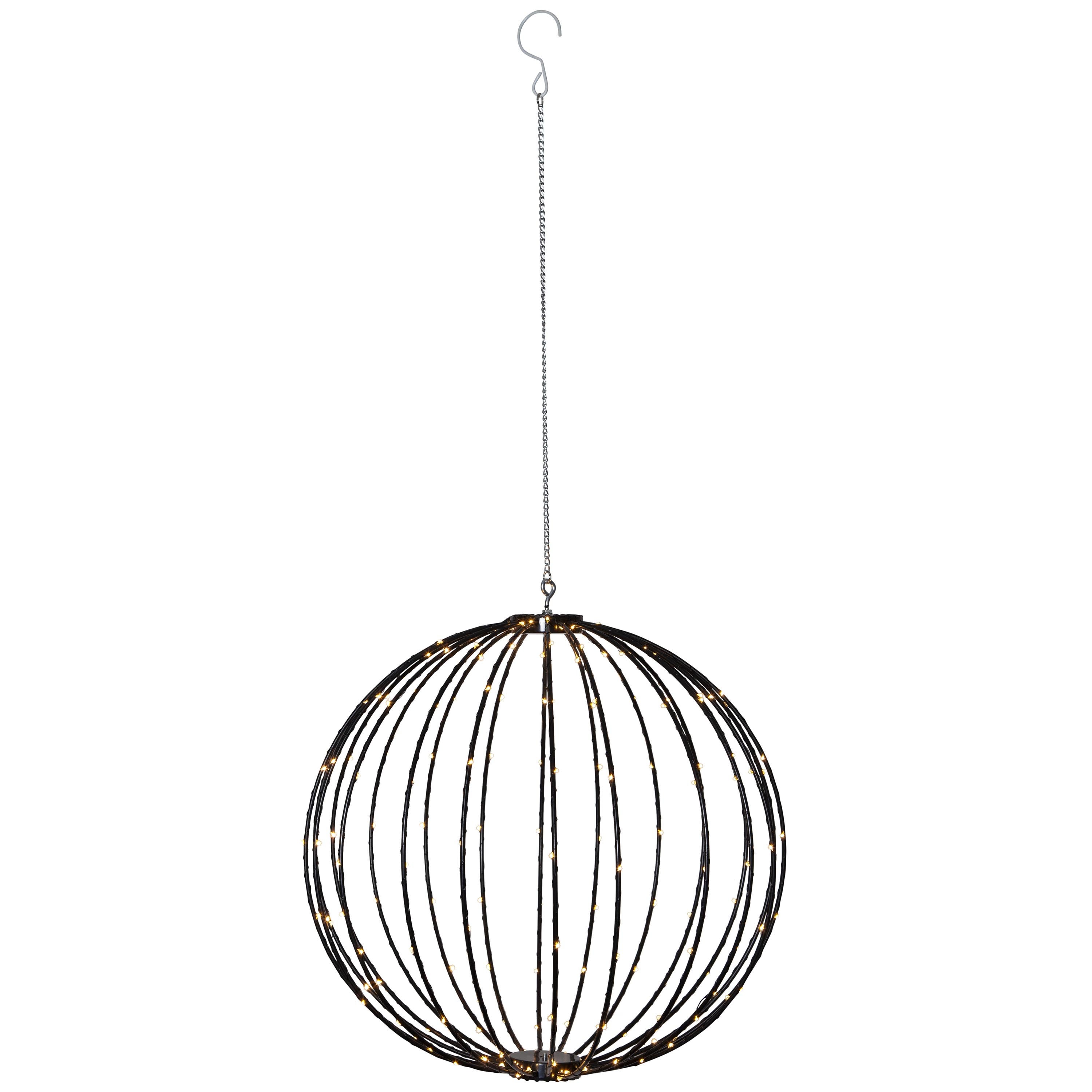 Kula dekoracyjna LED Star Trading Mounty z baterią, 50 cm, czarna