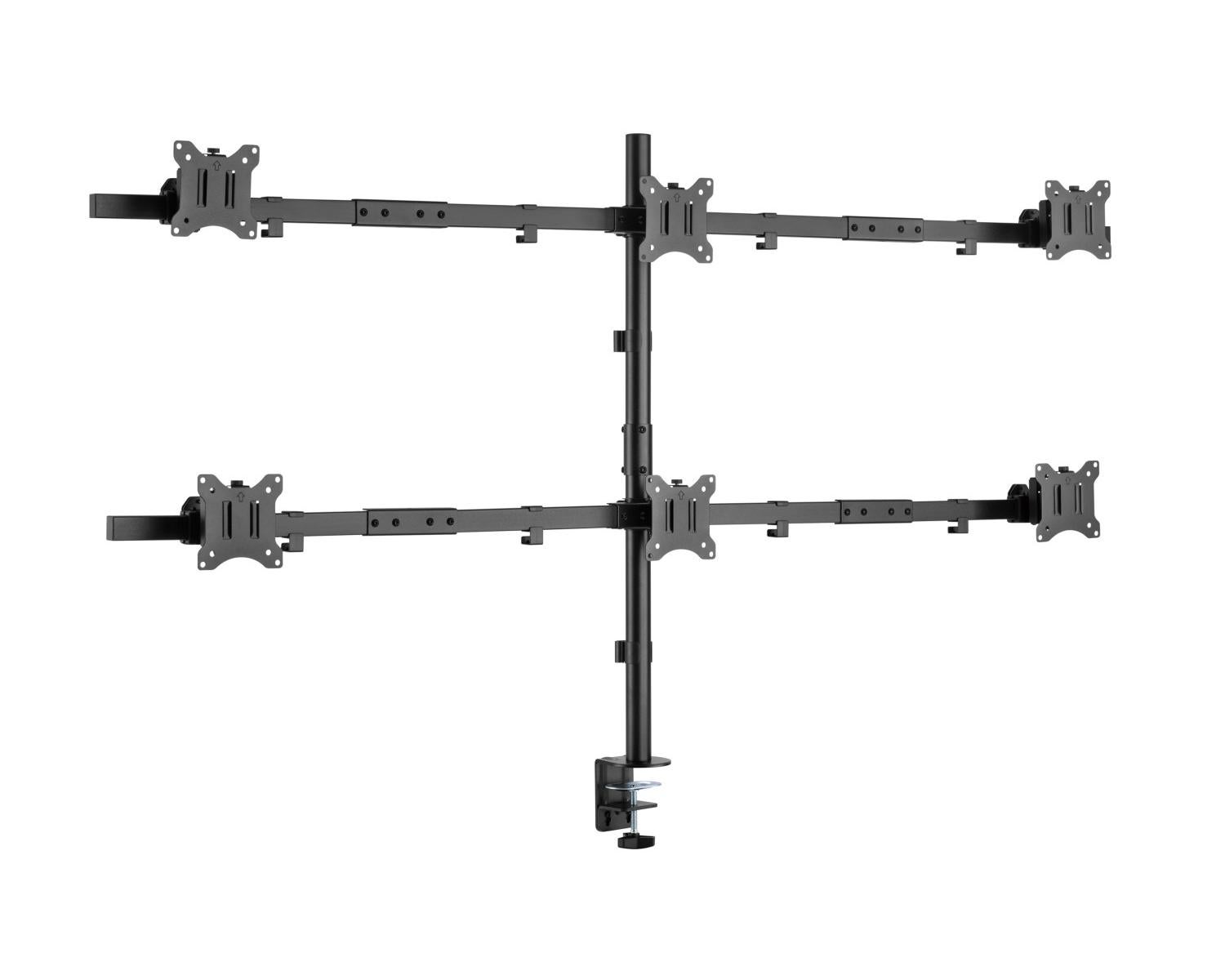 Uchwyt na monitor Conceptronic Equip 650160 6 ekranów regulowany nośność 42 kg