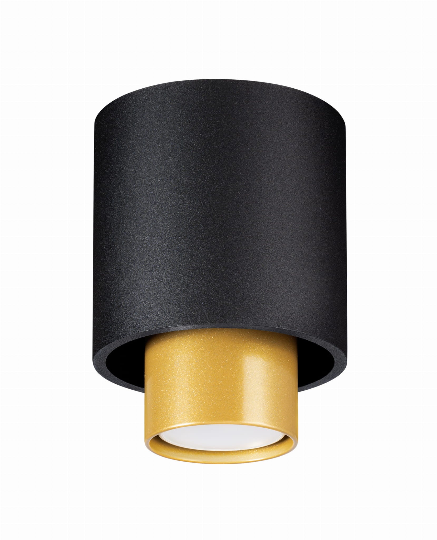 Reflektor sufitowy spot natynkowy Nesi okrągły złoto-czarny 1xG9x40W wym: 10 x 10 cm metal Sollux Lighting