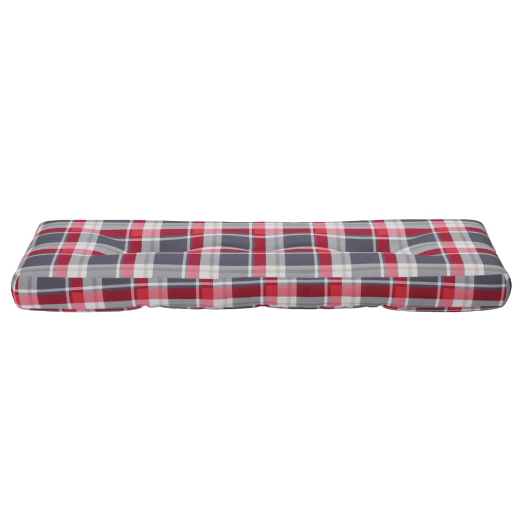 Cojín para palé - Tejido 100% poliéster - Estampado de cuadros rojos ...