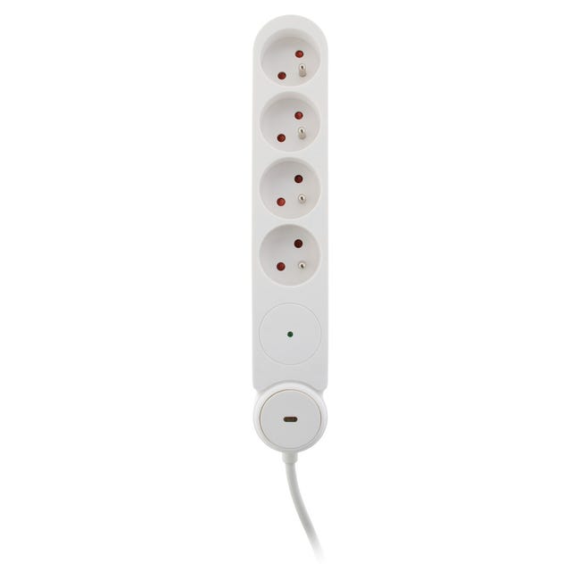 IECOPOWER USB ultiprise 10 Prises, parafoudre avec 4 Ports USB, 3680W IECOPOWER USB ultiprise 10 Prises, parafoudre avec 4 Ports USB, 3680W