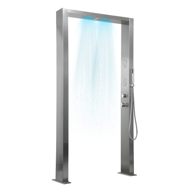 Neodrain Scarico lineare per doccia con griglia in mattoni, acciaio inox 304, canalina di scarico con sifone a 360°, piedini di livellamento, filtro per capelli, (700 Neodrain Scarico lineare per doccia con griglia in mattoni, acciaio inox 304, canalina di scarico con sifone a 360°, piedini di livellamento, filtro per capelli, (700
