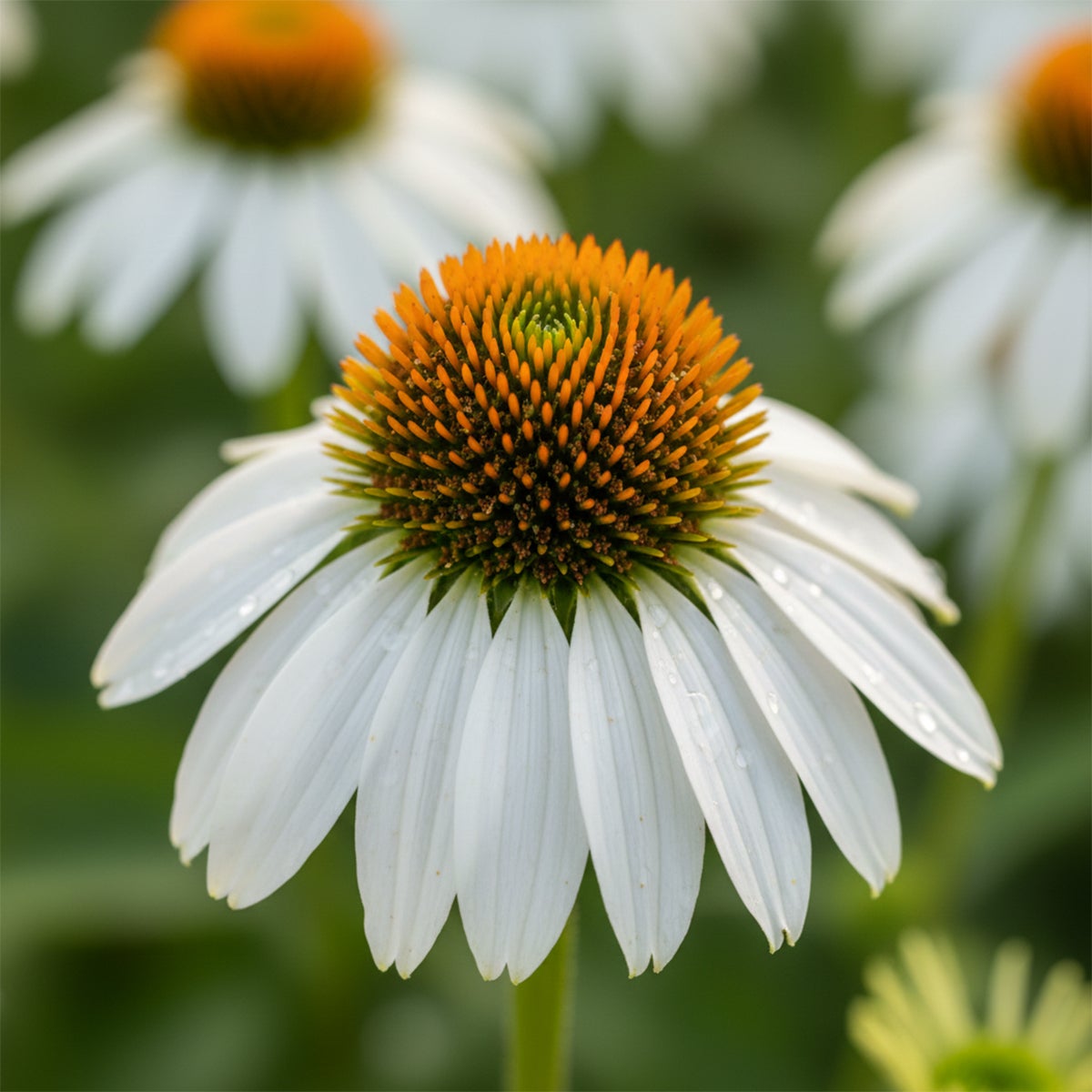 Lot de 6 - Echinacea purpurea 'White Swan' - Échinacée - Floraison abondante - H. 10-20 cm - P. 9 cm - 4