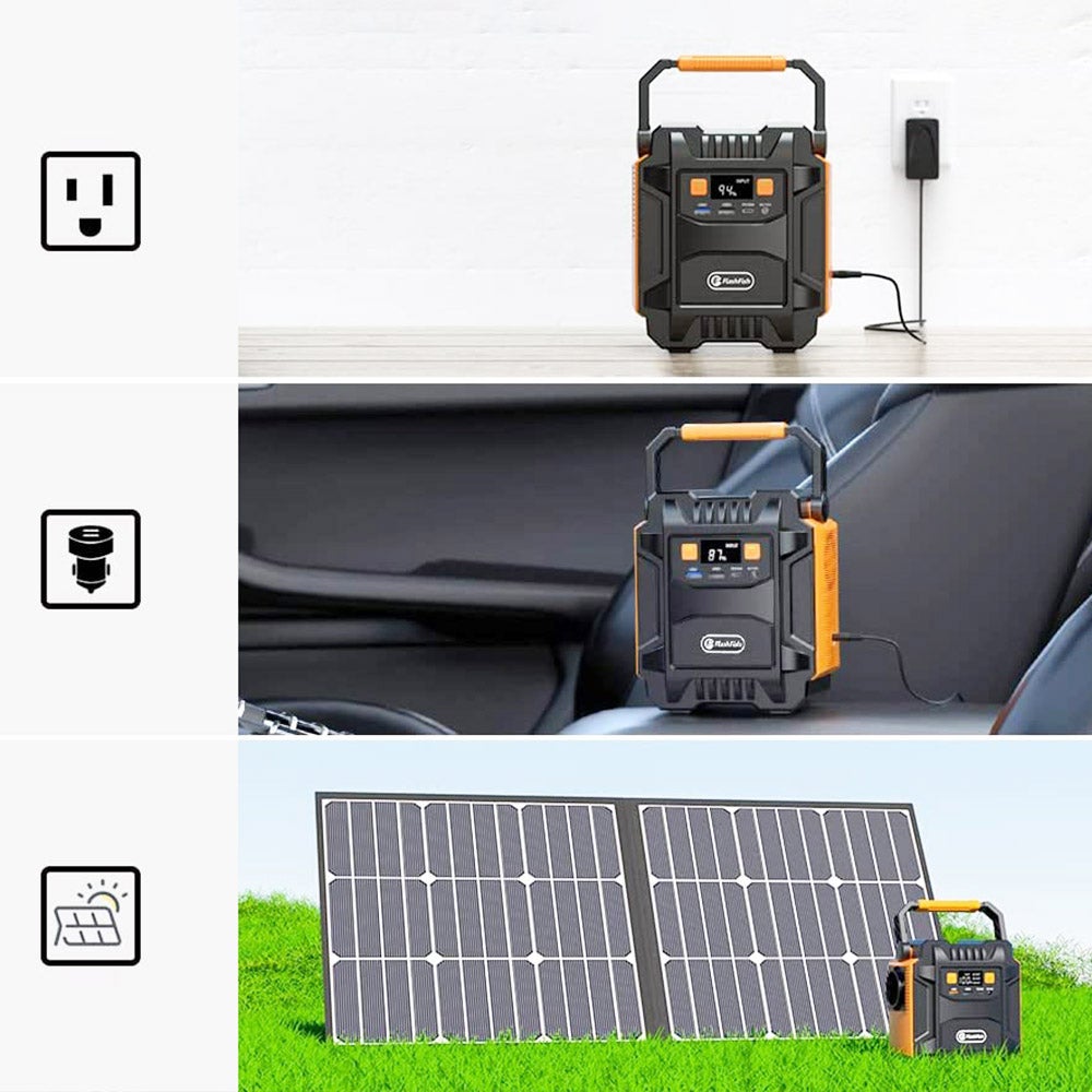 Kit d'alimentation d'urgence Flashfish A201 172WH 200W 220V + panneau solaire pliable TSP 18V 100W avec sortie CC/USB - 4