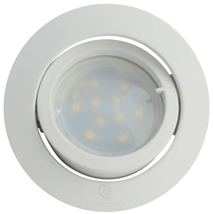 Lot de 45 Spot Led Encastrable Complete Blanc Orientable lumière Blanc Chaud eq. 50W ref.193 - 3