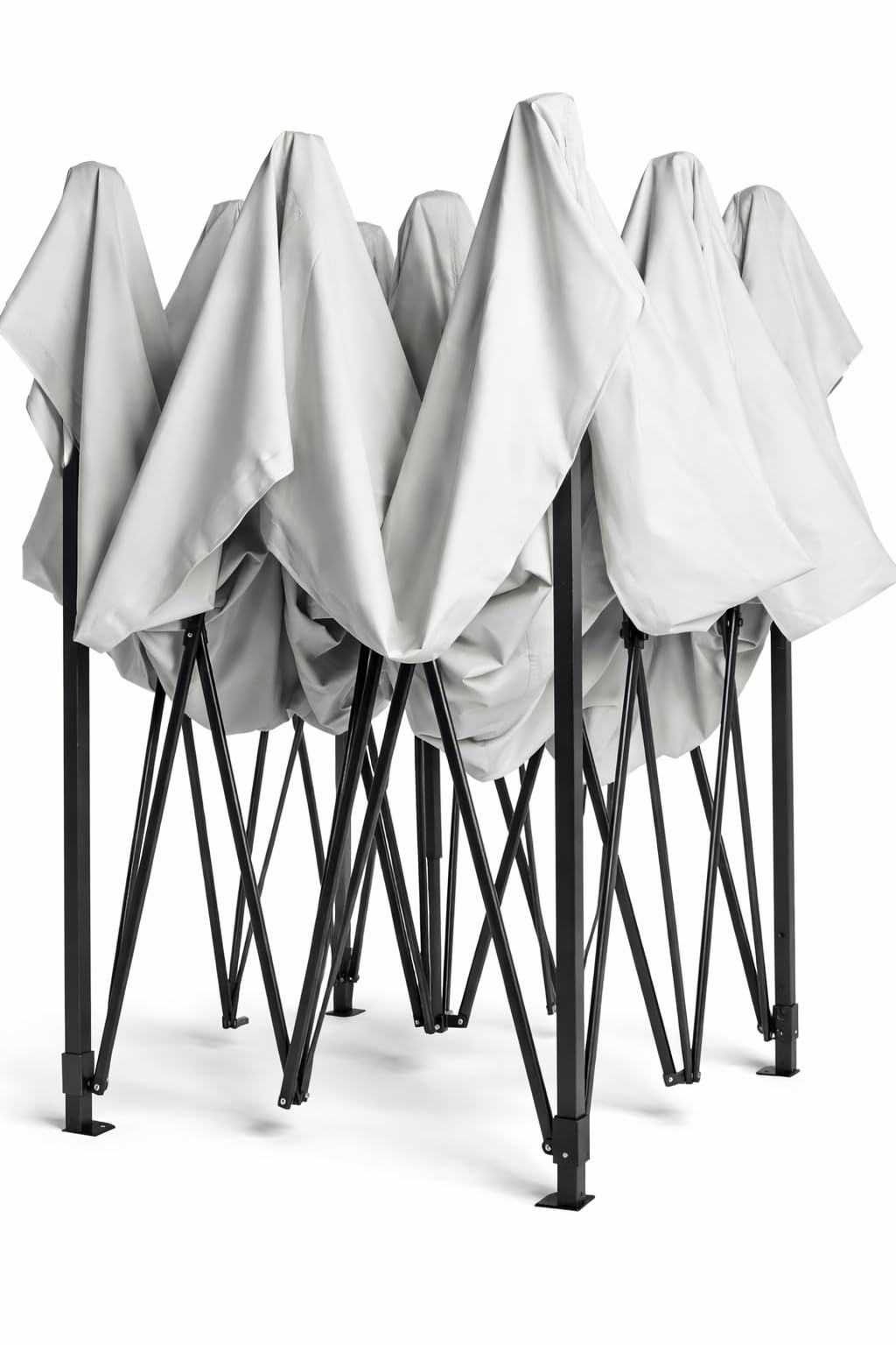 DUPI Carpa Plegable 3x3 Metros | Patas Negras | Incluye Cerramiento Perimetral Gazebo | Set Laterales con 3 Ventanas y 1 Cerramiento | Blanca - 7