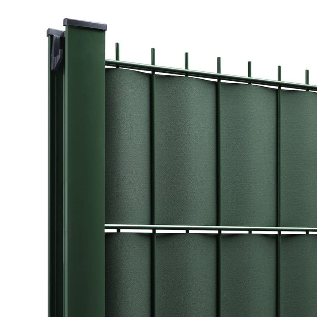 Kit Lamelles PVC Bande Brise vue pour panneau double fils - L 2m50 - H 1m43 - Vert