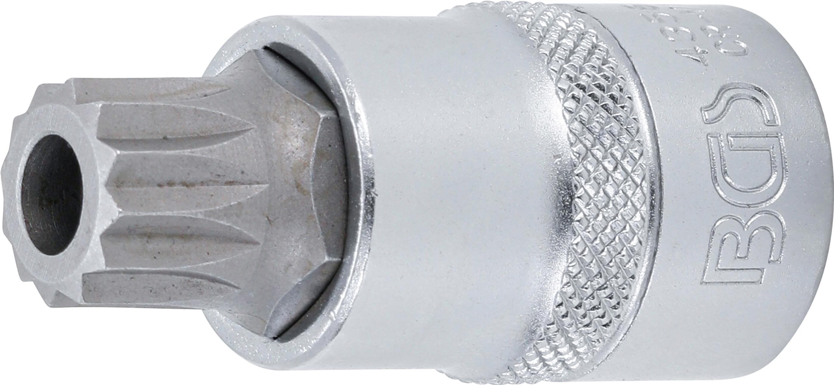 BGS Bit-Nasadka napęd kwadratowy wewnętrzny 12,5 mm (1/2") XZN (dla XZN) z otworem M16 - 4356