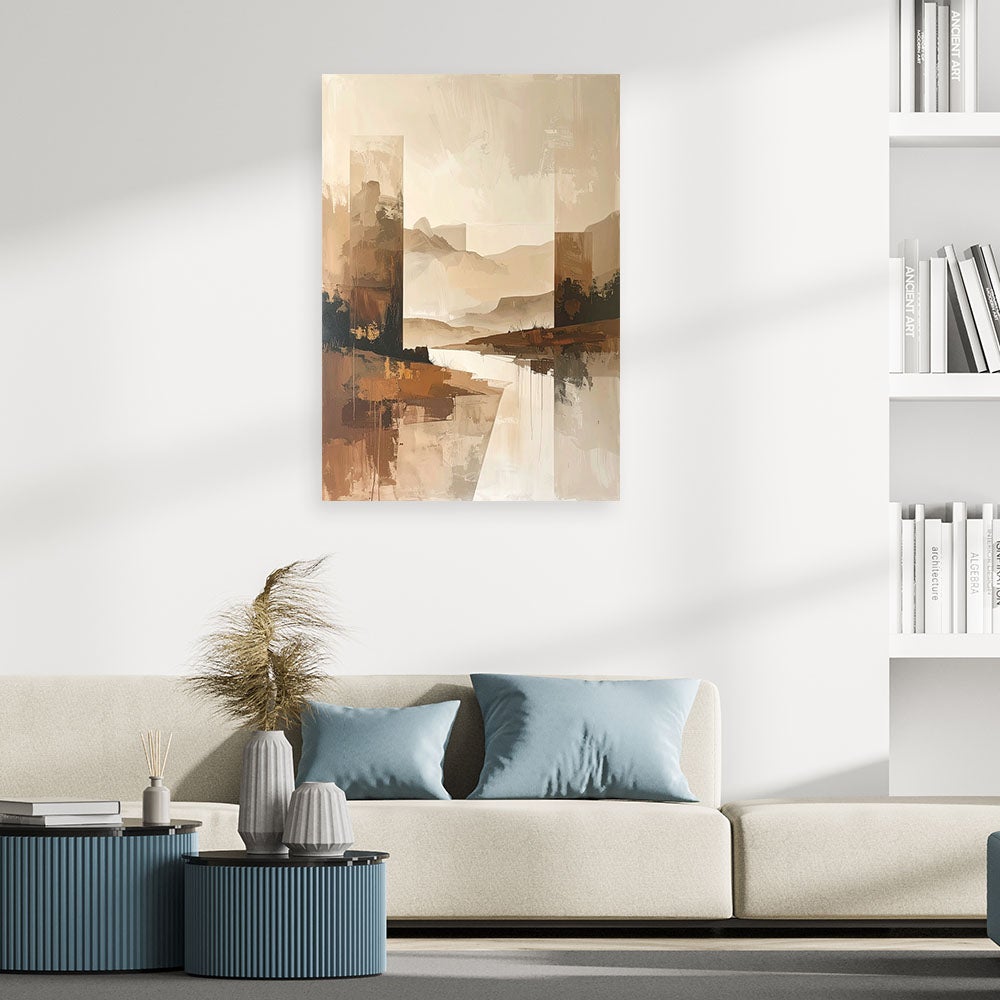 Obraz do salonu sypialni, Pastelowy Pejzaż Gór Rustykalny Krajobraz Natura 70x100 - 2