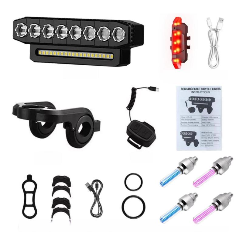 Kit HYD-058 4000mAh – 900 lumens, 28 LED, sonnette 130dB, 4 embouts ...