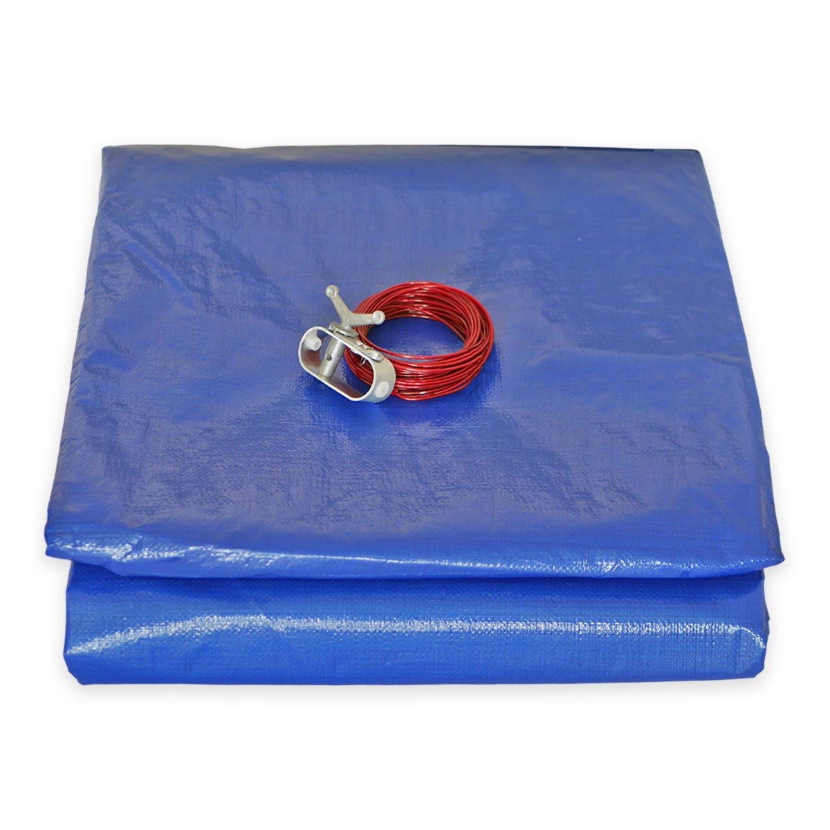 Copertura Rotonda Per Piscina HIGHTQURO Da 2,7 M: Fuori Terra, Con Corde E Sacchi Di Sabbia Per Resistere A Vento E Intemperie. - 4
