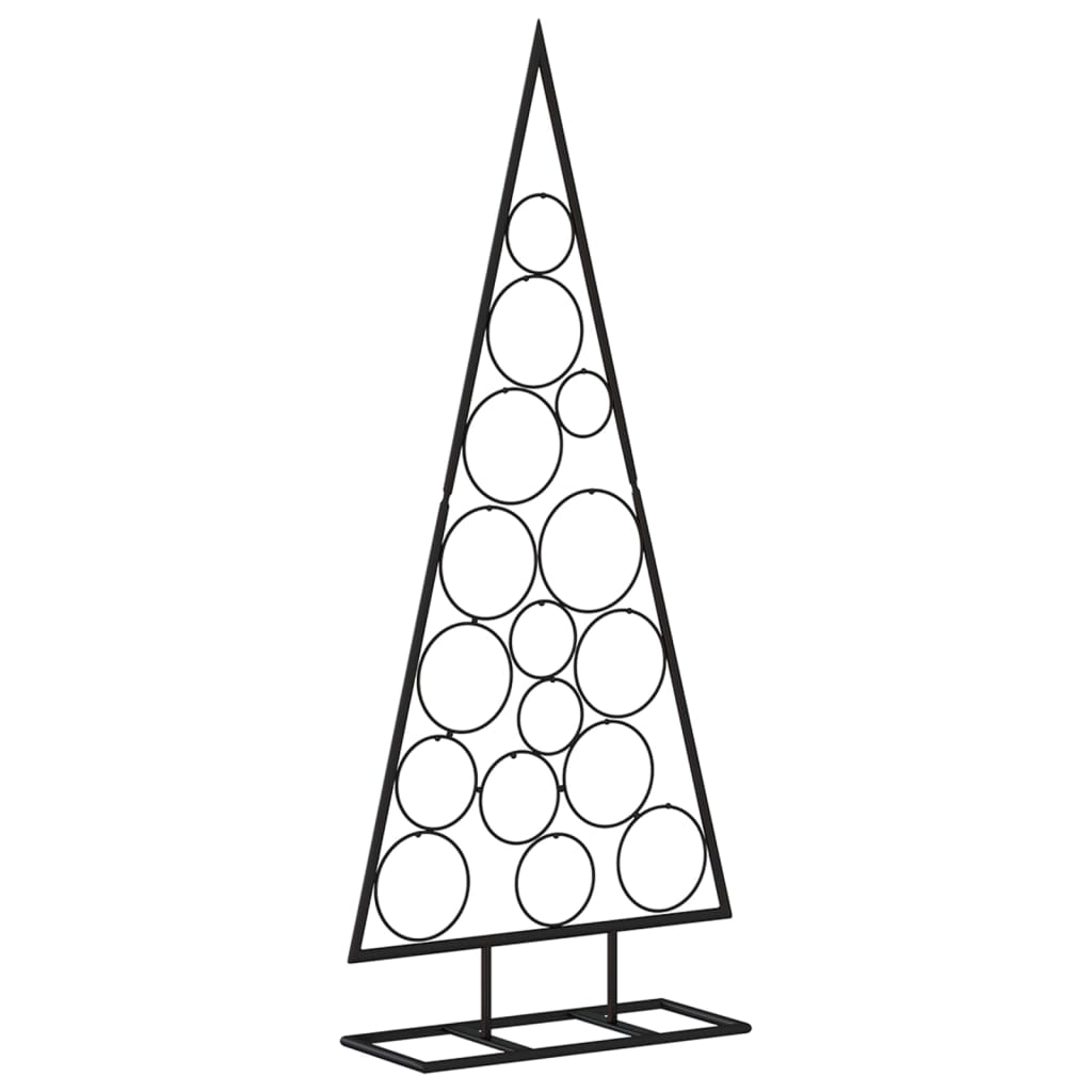 125 cm Czarna metalowa ozdoba choinkowa - COMFORTXL