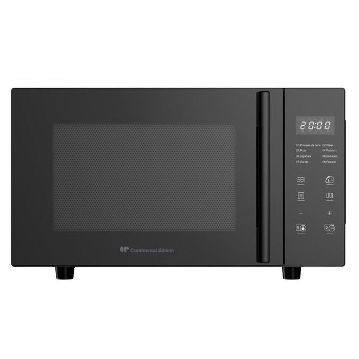 Continental Edison Microondas Sin Plato Giratorio, Base Plana, Grill, Cemo23fb, 1280 W, Ancho 49,2 X Alto 29,7 X Profundi , Leroy Merlin