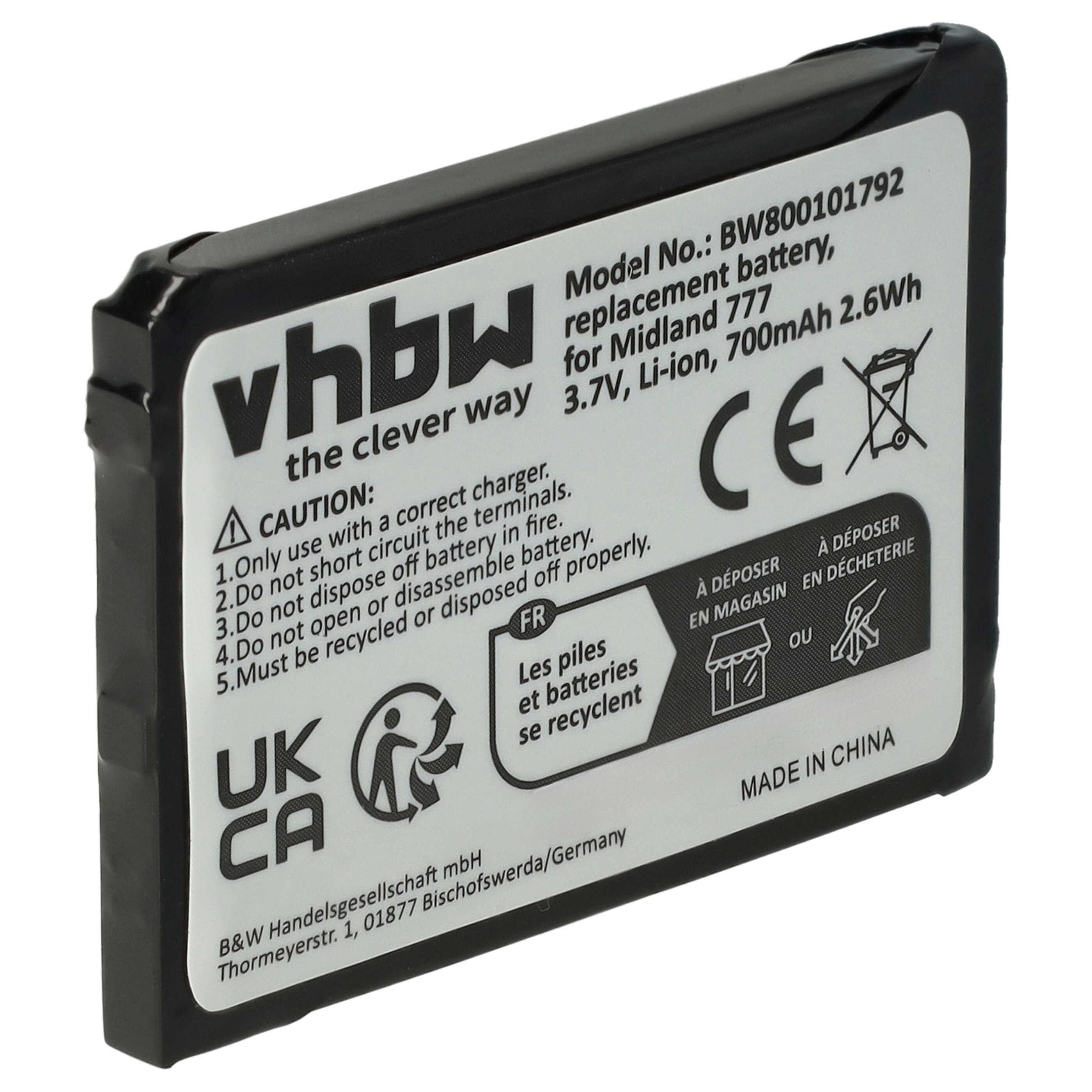 Vhbw Batteria Di Ricambio 700mAh Per McGey MC-50BT-BK E Nokia BL-5C