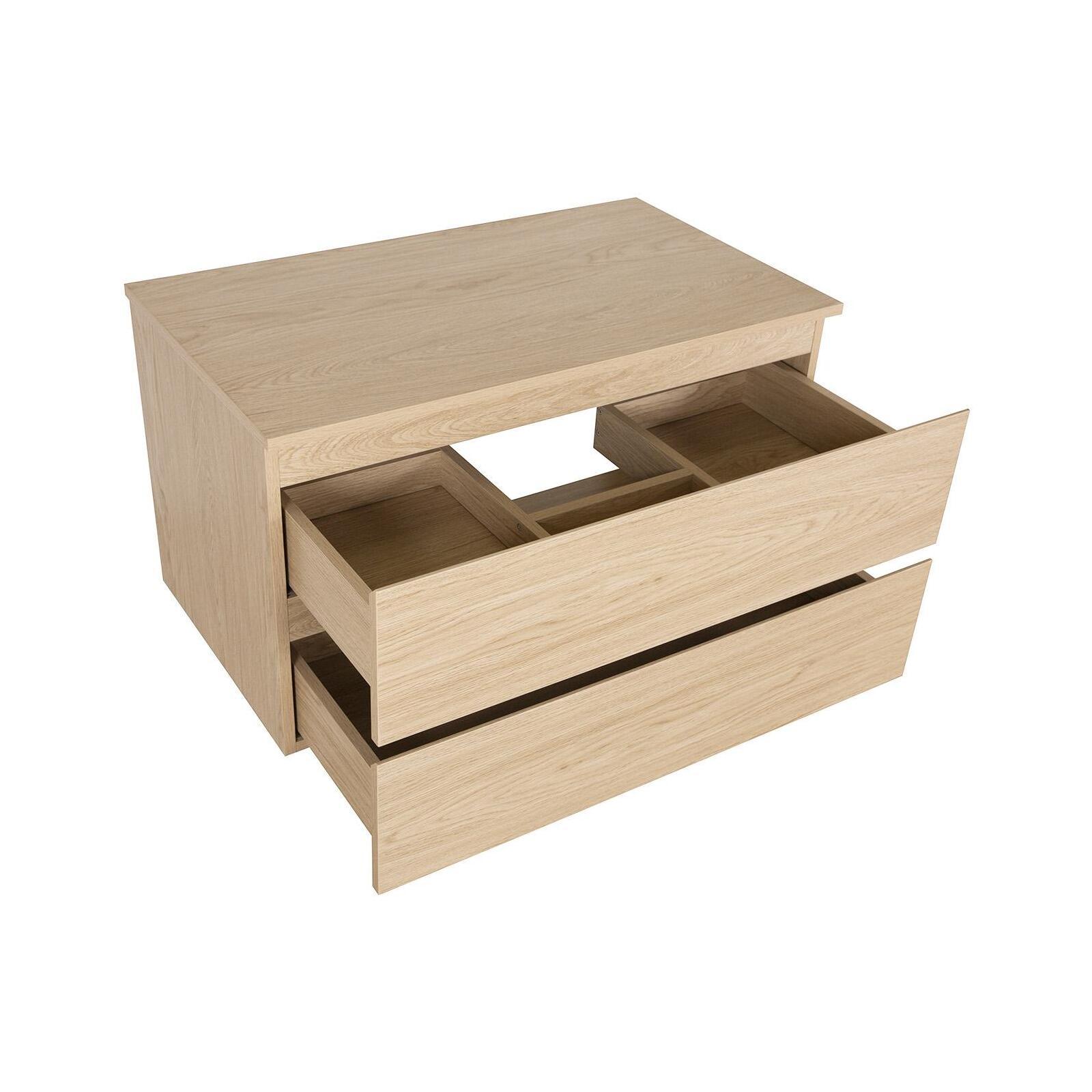 Meuble simple vasque SORRENTO décor chêne 80 cm - 7