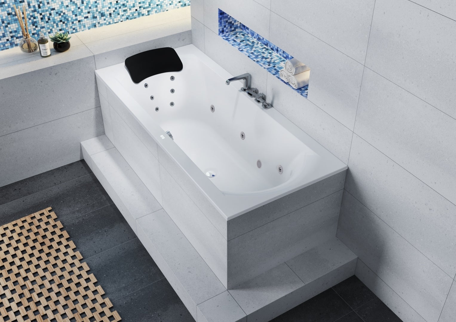RIHO Lima Baignoires rectangulaires, version droite, avec système Flow — free download