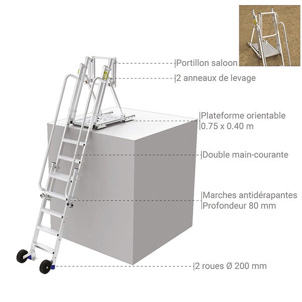 Plateforme réglable de 5,01 à 8,01m - MAD8FF - 3