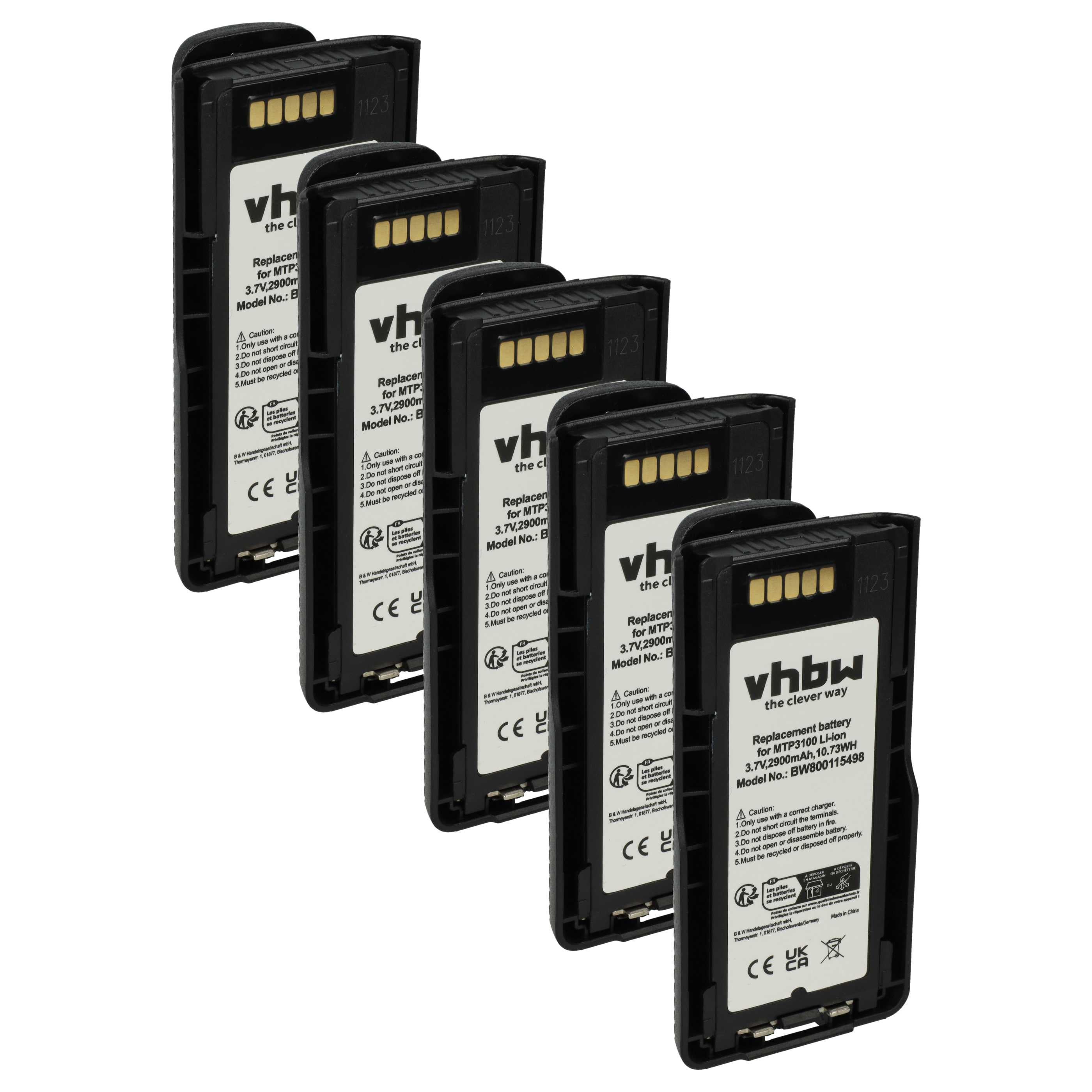 vhbw Batterie compatible avec Motorola Tetra MTP3550, MTP3500, MTP3250