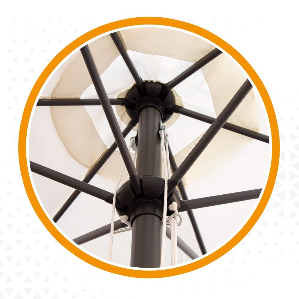 Guarda-chuva de jardim hexagonal Ø300 cm com sistema de roldana dupla Aktive - 5
