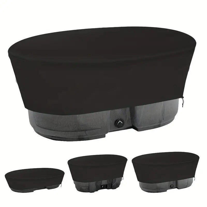 Wykonana z tkaniny Oxford 420D, ta owalna pokrywa na basen zewnętrzny o wymiarach 133 x 81 x 31 cm / 50 galonów może być również używana do