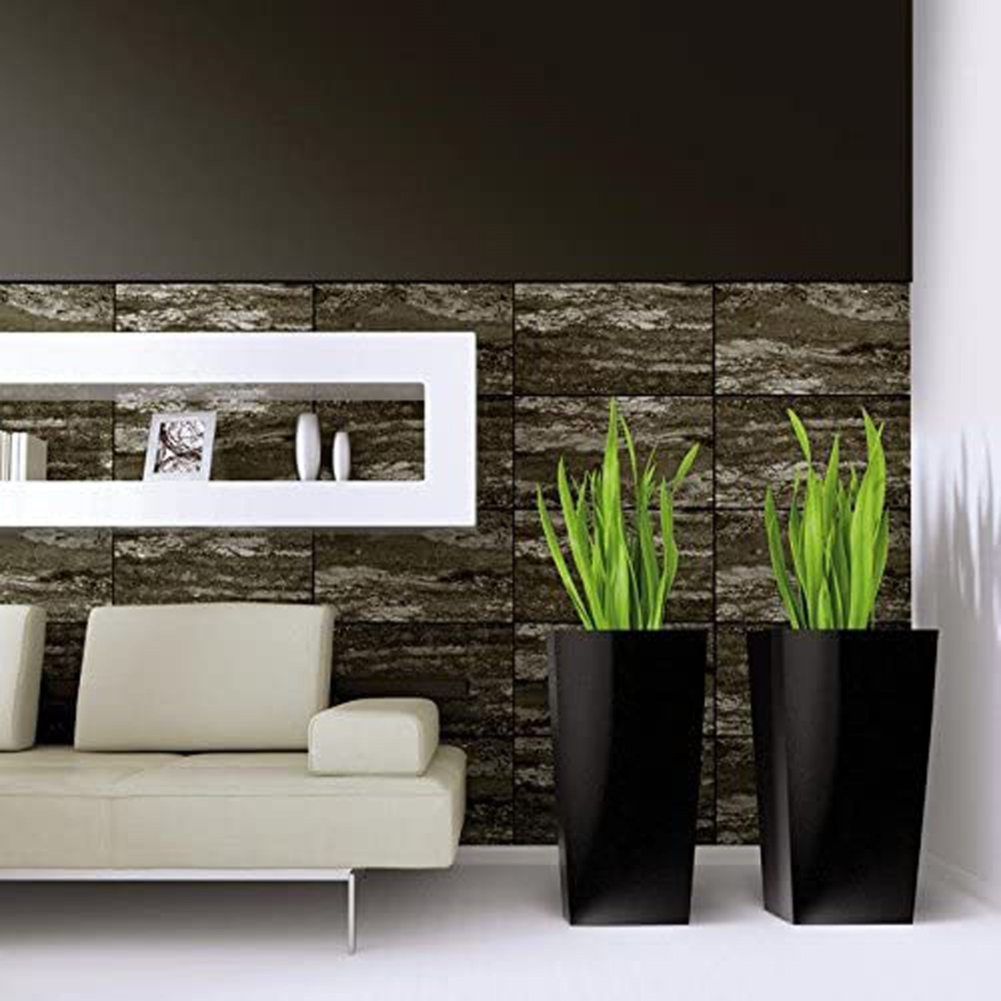 Pote de plástico antracite alto 26,6L - 50 x 26,5 x 26,5 cm com tanque - 8