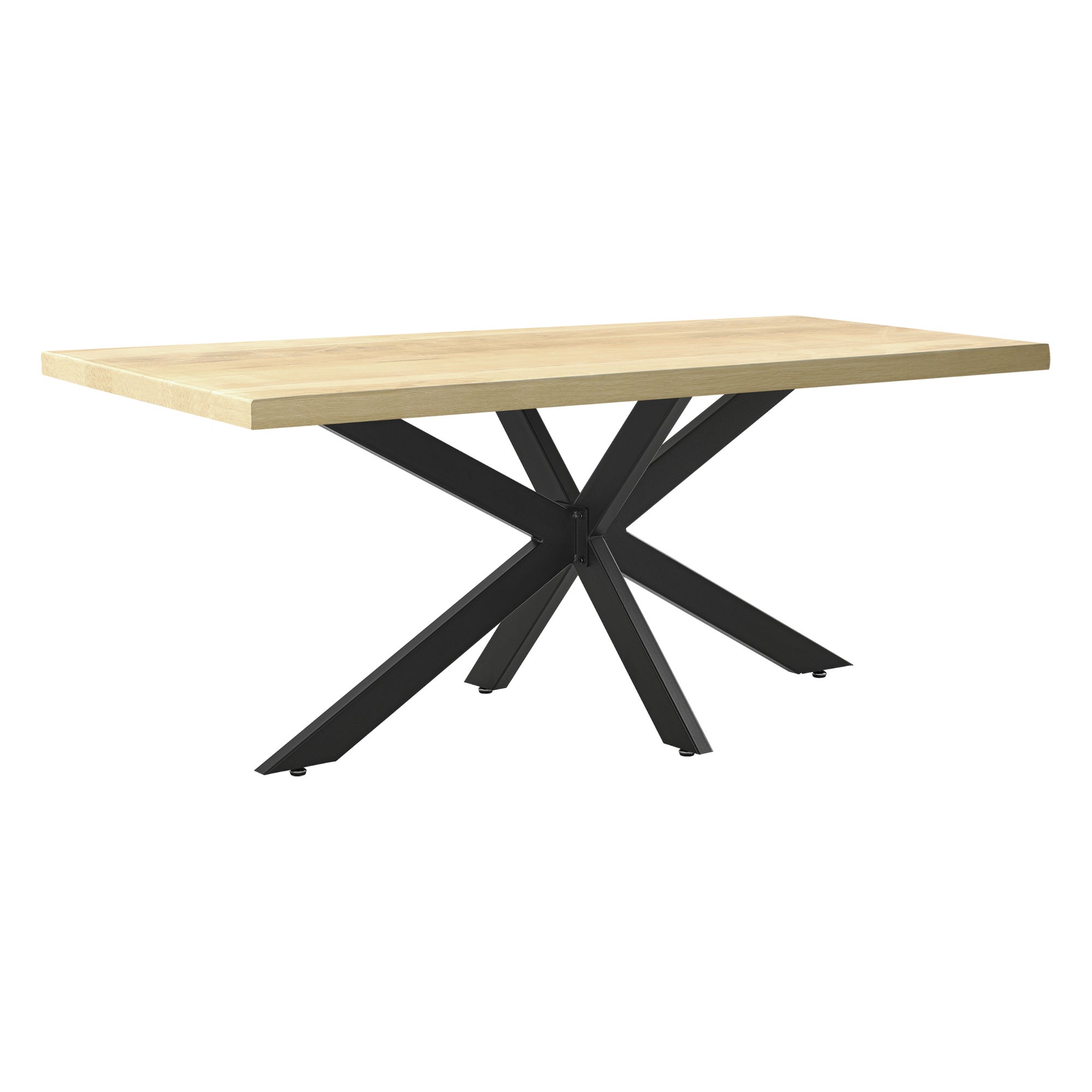 Pied de table Oberau acier fer 85 x 85 x 71 cm noir mat [en.casa] - 2