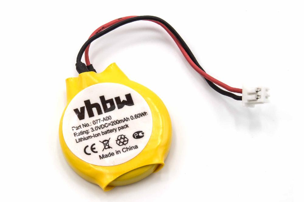 Vhbw Batteria BIOS Non Ricaricabile Per Dell Latitude X1, E6420, E6320, E6430, E7240, E6520 – 200mAh, 3V, Li-Ion