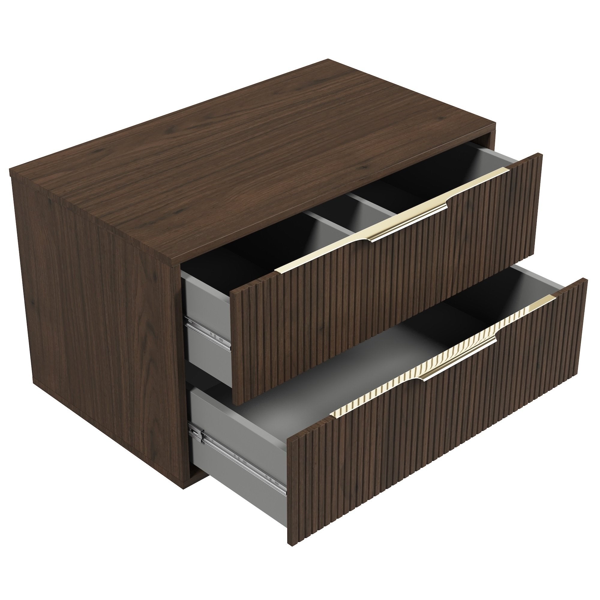 Meuble sous-vasque Rimini 80 cm - Noyer brun - Meuble de salle de bain avec tiroirs - 6