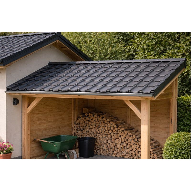 Panneau tuile facile 1030X950MM acier galvanisé laqué mat - Gris anthracite, L950mm, Lg1030mm - 2