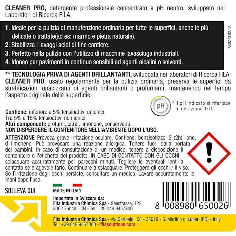 Entretien professionnel pour les surfaces CLEANER PRO 1L FILA - 3