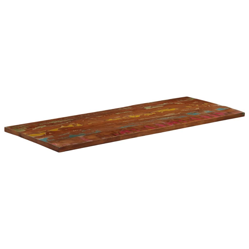 VidaXL Piano Tavolo 90x20x2.5cm In Legno Massello Recuperato - Superficie Tavolo Rettangolare Rustica - Foto 8