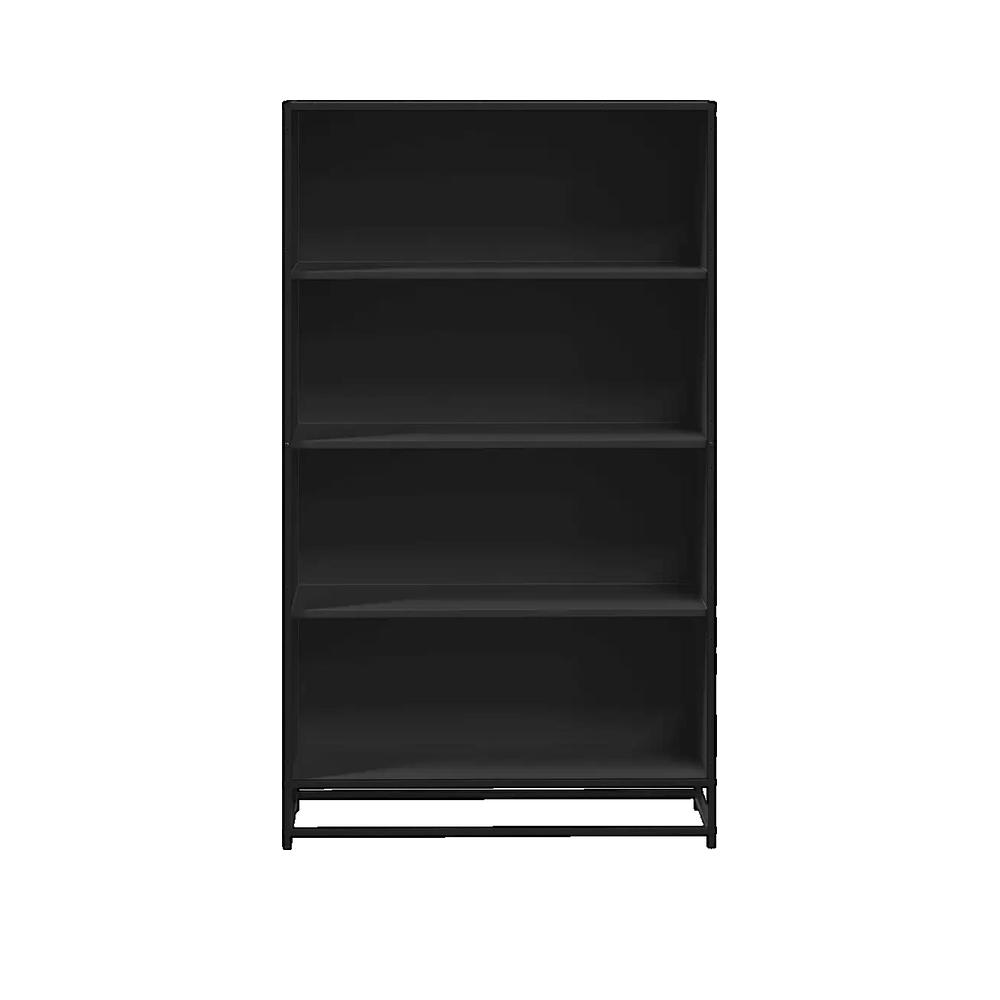 Biblioteczka vidaXL Drewno inżynieryjne i metal Czarny 80,5x35x139 cm