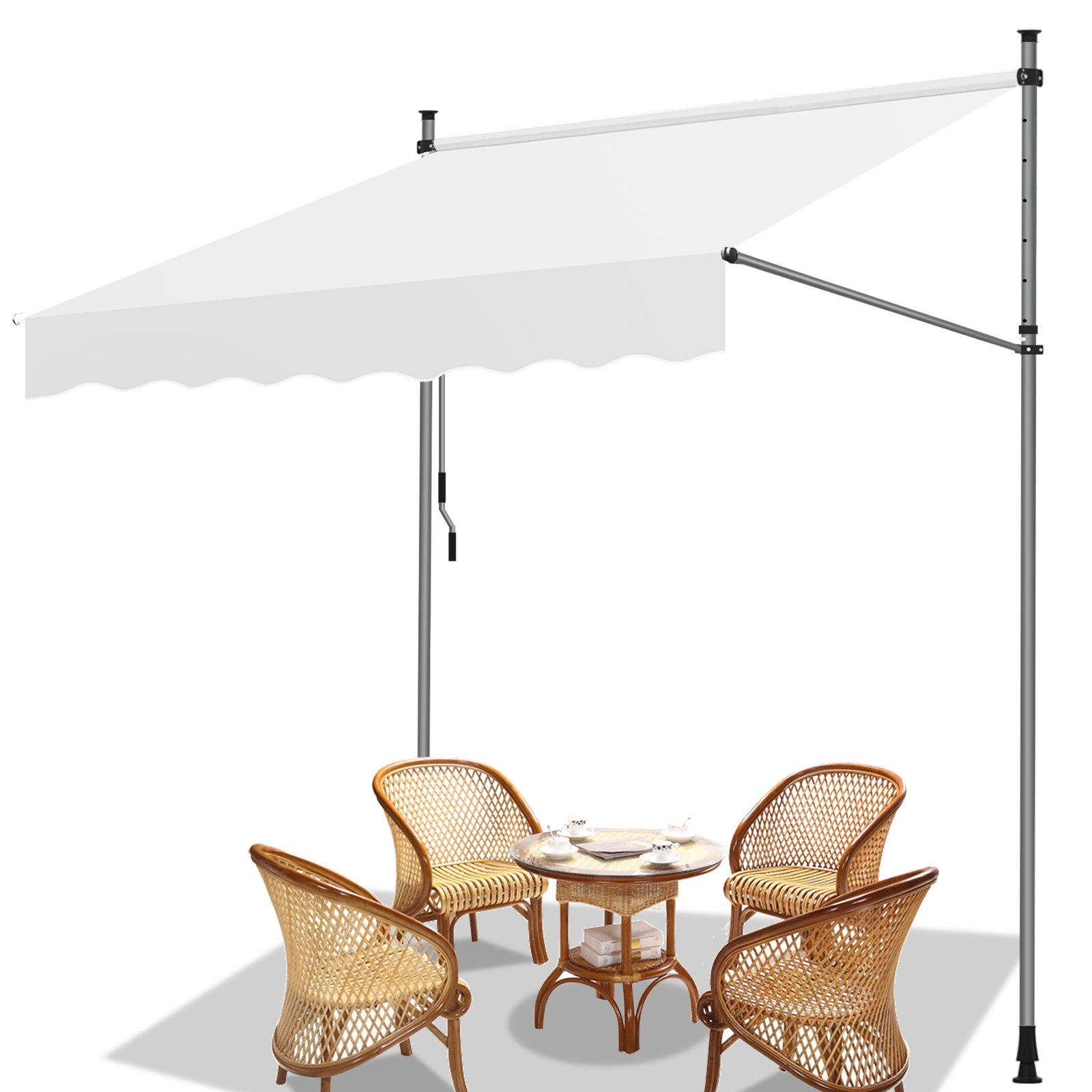 Qianda Polycarbonate Auvent Marquise, Extérieur Store Marquise Solaire