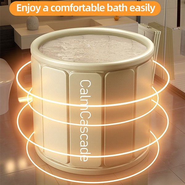 Bañera rosa, bañera plegable para adultos/niños, bidé, bañera de natación, bañera de cuerpo completo, no requiere instalación - 4