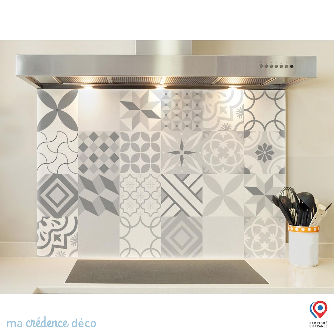 Crédence Cuisine Béton Effet Ciment 60x30 Cm - Protection Murale Aluminium, Résistante Et Facile à Nettoyer