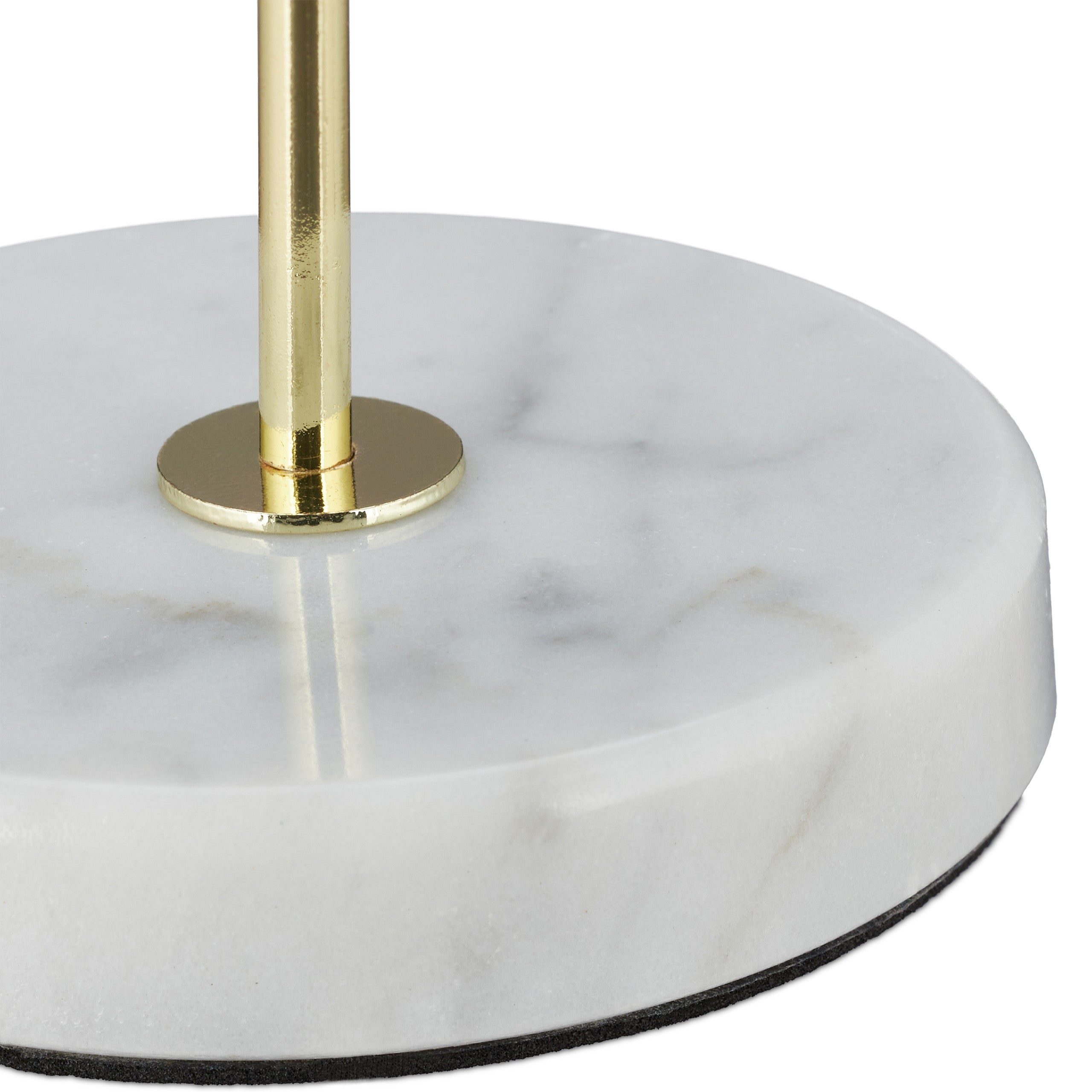 Porte-bijoux, marbre, 3 barres, rangement bijoux, HLP 26x19x8 cm, blanc/or, Relaxdays - 7