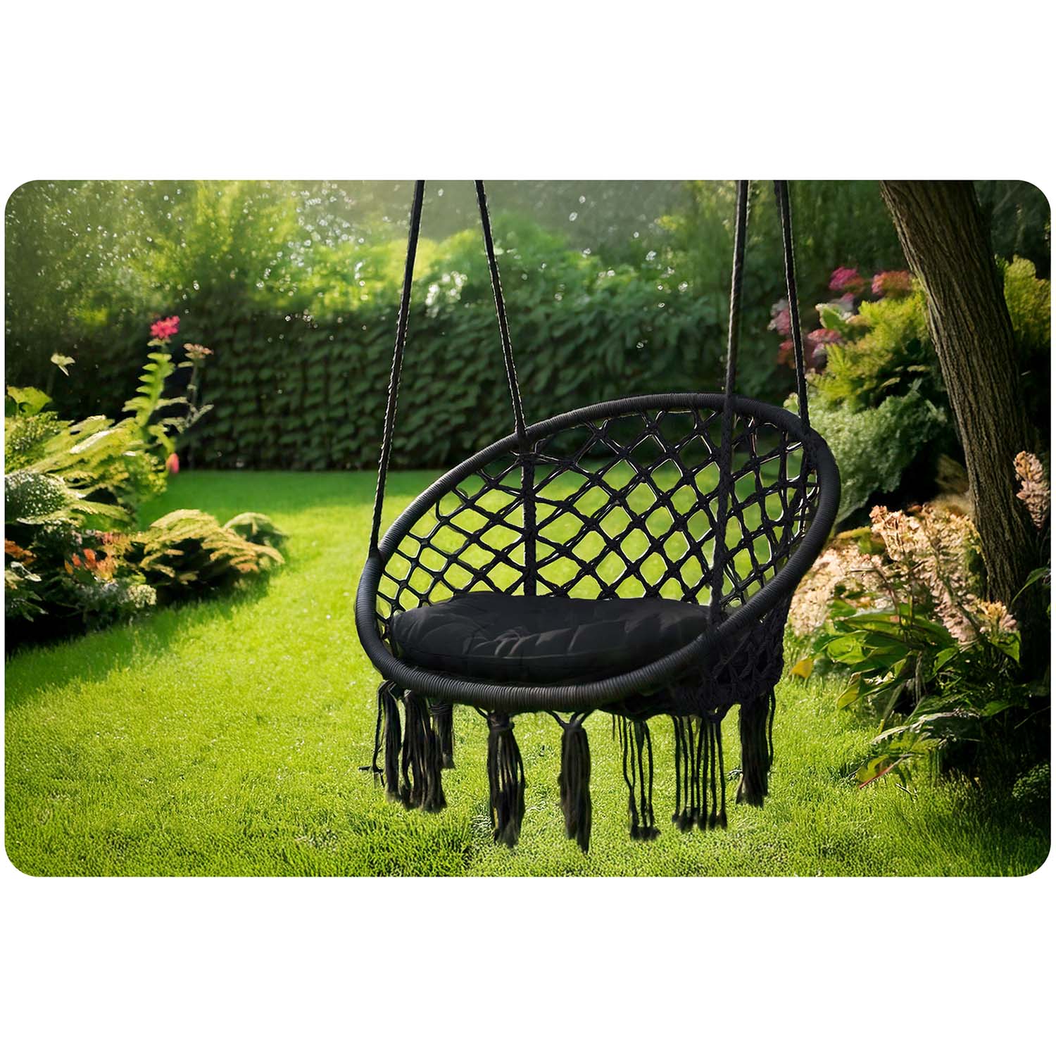 Huśtawka bocianie gniazdo ogrodowa z poduszką fotel wiszący Boho Sofotel - 6